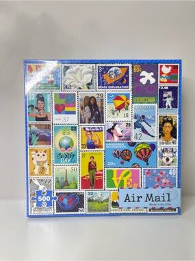 Re-Marks "Air Mail" 500 Piece Jigsaw Puzzle Stamps Collage NEW
